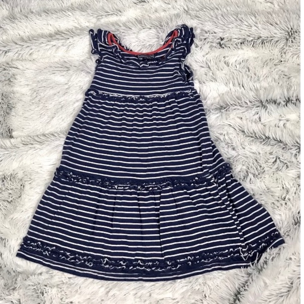🇺🇸American Living Navy stripe ruffle tiered
